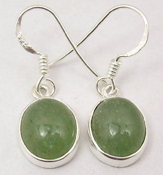 Cercei Argint 925 cu Aventurin, 2.8 cm lungime