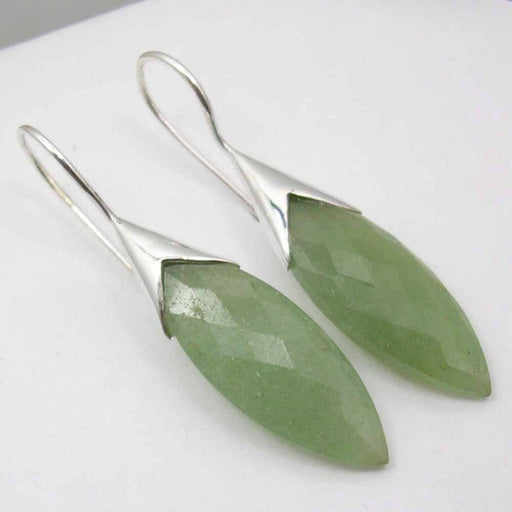 Cercei Argint 925 cu Aventurin 4.4 cm lungime