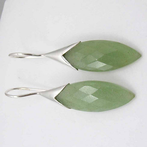 Cercei Argint 925 cu Aventurin 4.4 cm lungime