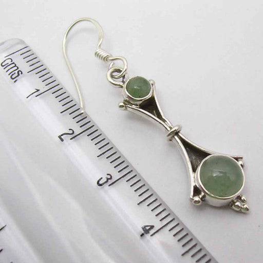 Cercei Argint 925 cu Aventurin , 4.6 cm lungime