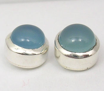 Cercei Argint 925 cu Calcedonie, 0.8 cm lungime