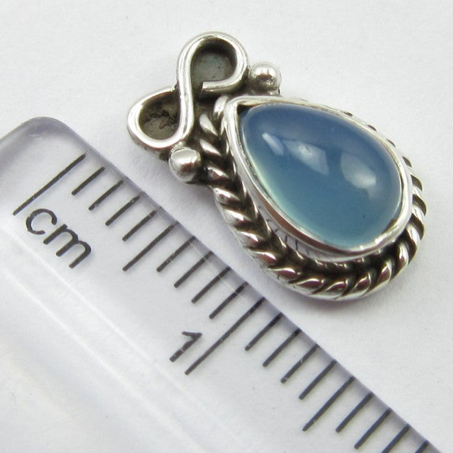 Cercei Argint 925 cu Calcedonie 1,4 cm lungime