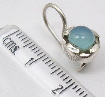 Cercei Argint 925 cu Calcedonie, 1.8 cm lungime