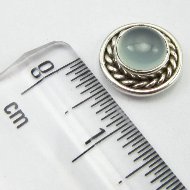 Cercei Argint 925 cu Calcedonie 1 cm lungime