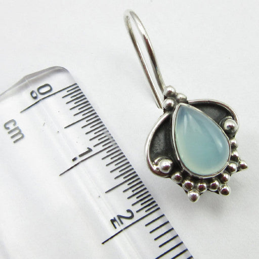 Cercei Argint 925 cu Calcedonie 2.5 cm lungime