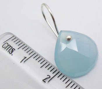 Cercei Argint 925 cu Calcedonie, 2.6 cm lungime