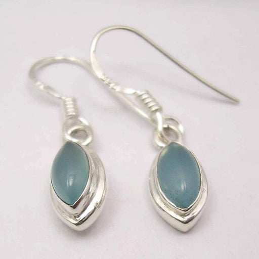 Cercei Argint 925 cu Calcedonie, 2.8 cm lungime