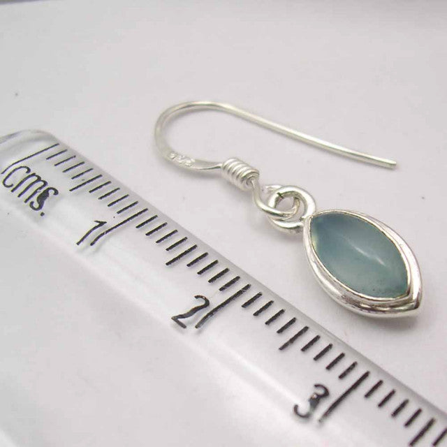 Cercei Argint 925 cu Calcedonie, 2.8 cm lungime