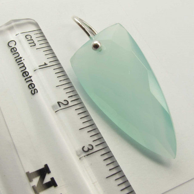 Cercei Argint 925 cu Calcedonie,3.7 cm lungime