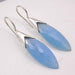 Cercei Argint 925 cu Calcedonie, 4.4 cm lungime