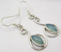 Cercei Argint 925 cu Calcedonie, 4 cm lungime