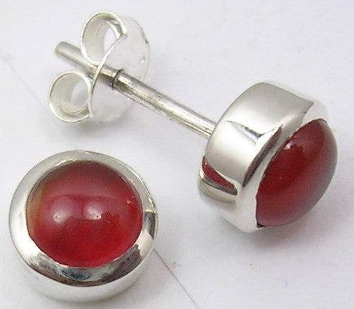 Cercei Argint 925 cu Carnelian, 0.8 cm lungime