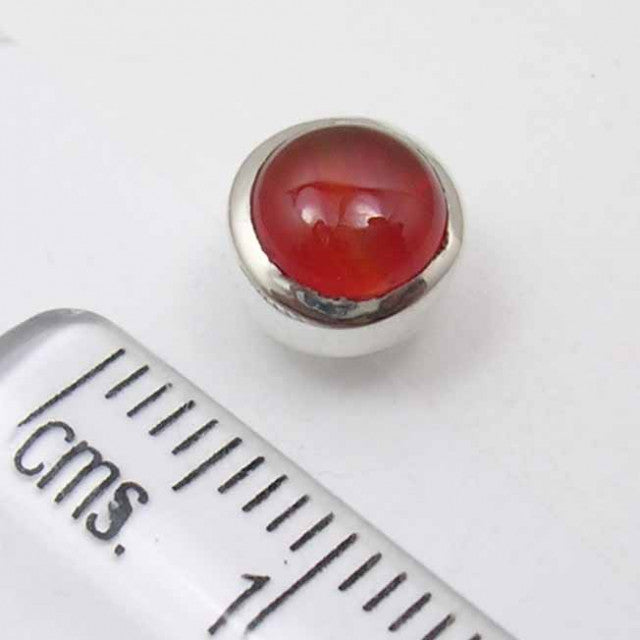Cercei Argint 925 cu Carnelian, 0.8 cm lungime