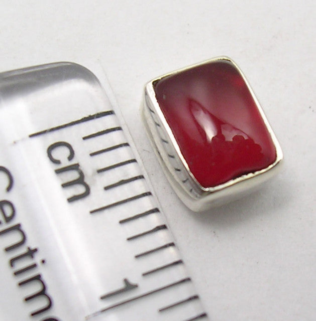 Cercei Argint 925 cu Carnelian, 0.8 cm lungime