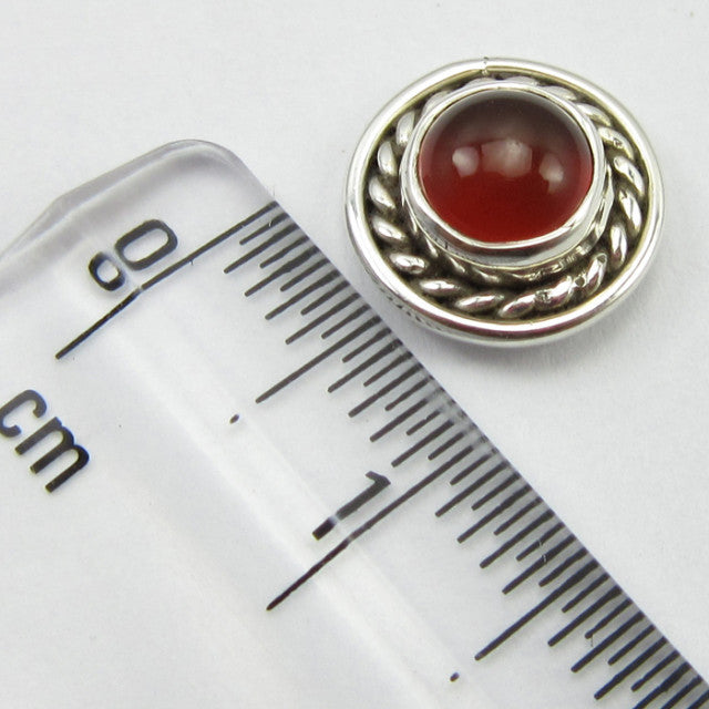 Cercei Argint 925 cu Carnelian 1 cm lungime