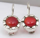 Cercei Argint 925 cu Carnelian, 2.3 cm lungime