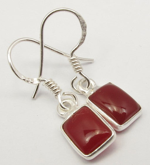 Cercei Argint 925 cu Carnelian, 2.7 cm lungime