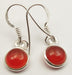 Cercei Argint 925 cu Carnelian, 2.7 cm lungime