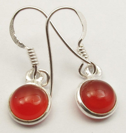 Cercei Argint 925 cu Carnelian, 2.7 cm lungime