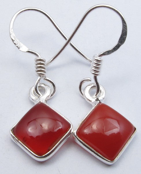 Cercei Argint 925 cu Carnelian, 2,9 cm lungime