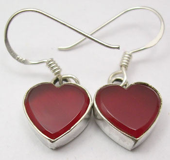 Cercei Argint 925 cu Carnelian , 2.9 cm lungime