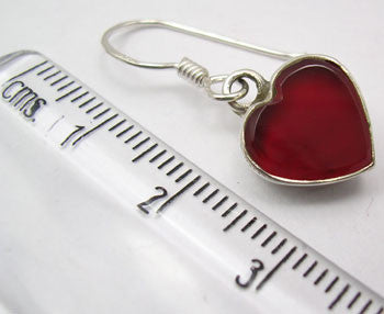 Cercei Argint 925 cu Carnelian , 2.9 cm lungime