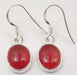Cercei Argint 925 cu Carnelian, 2.9 cm lungime