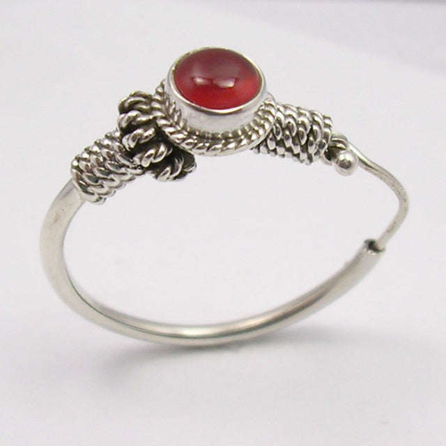 Cercei Argint 925 cu Carnelian, 3.1 cm lungime