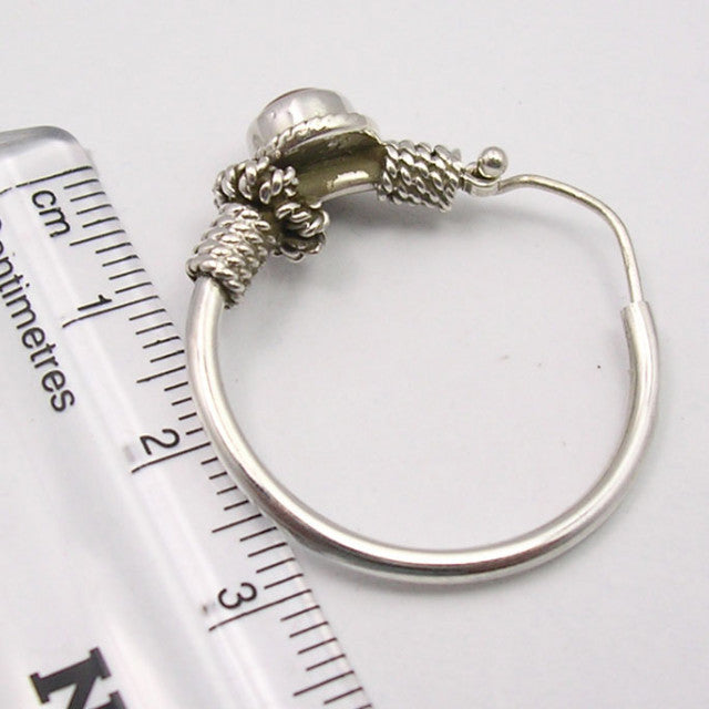 Cercei Argint 925 cu Carnelian, 3.1 cm lungime