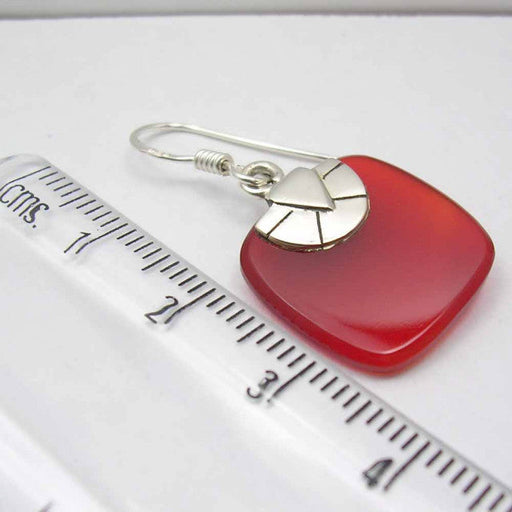 Cercei Argint 925 cu Carnelian, 3,4 cm lungime