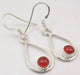 Cercei Argint 925 cu Carnelian, 3.5 cm lungime