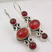 Cercei Argint 925 cu Carnelian, 3,8 cm lungime