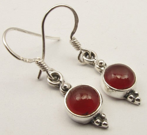 Cercei Argint 925 cu Carnelian 3 cm lungime