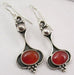 Cercei Argint 925 cu Carnelian, 4.2 cm lungime