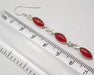 Cercei Argint 925 cu Carnelian , 6.6 cm lungime