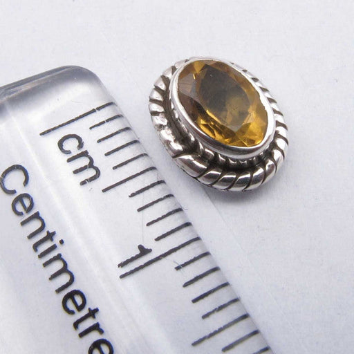 Cercei Argint 925 cu Citrin, 0.9 cm lungime