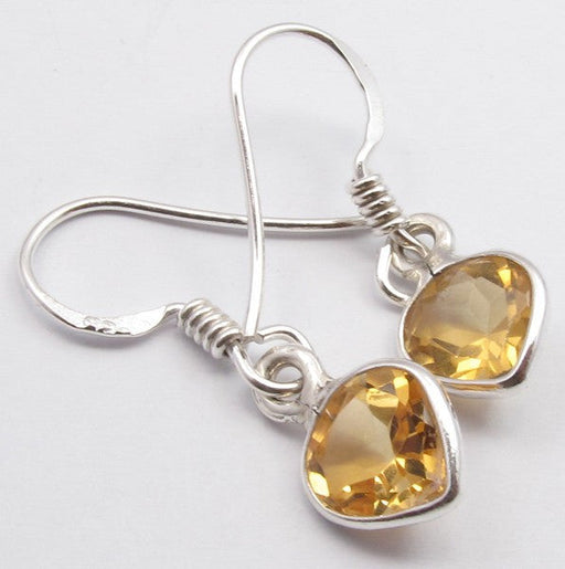 Cercei Argint 925 cu Citrin, 2,6 cm lungime