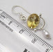 Cercei Argint 925 cu Citrin, 3.9 cm lungime