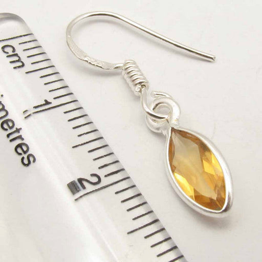 Cercei Argint 925 cu Citrin, 3 cm lungime