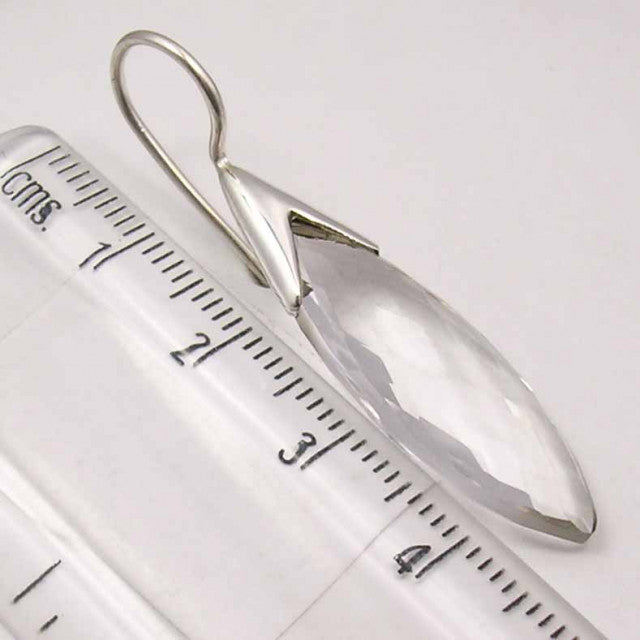 Cercei Argint 925 cu Cristal, 4.4 cm lungime