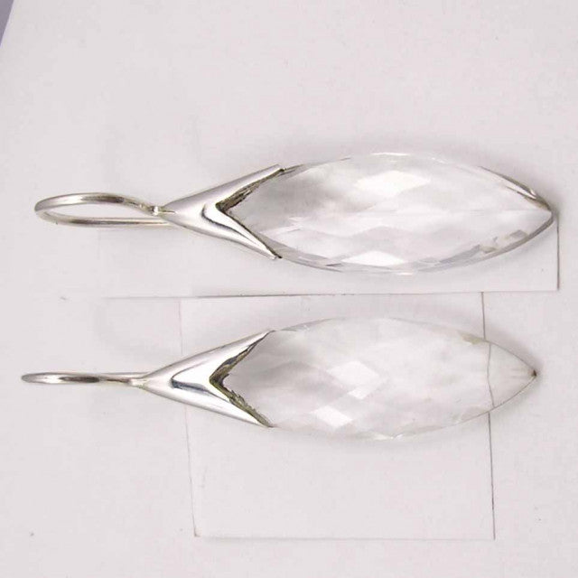 Cercei Argint 925 cu Cristal, 4.4 cm lungime