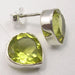 Cercei Argint 925 cu Cuart Lemon, 1.1 cm lungime
