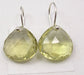 Cercei Argint 925 cu Cuart Lemon,2.6 cm lungime