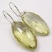 Cercei Argint 925 cu Cuart Lemon, 3.2 cm lungime
