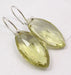 Cercei Argint 925 cu Cuart Lemon, 3.2 cm lungime