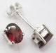 Cercei Argint 925 cu Garnet, 0.7 cm lungime