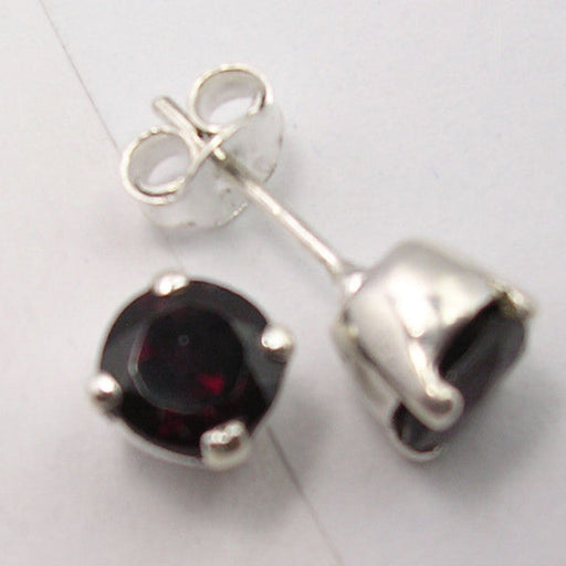 Cercei Argint 925 cu Garnet, 0.7 cm lungime