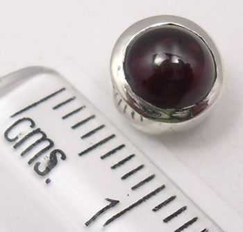Cercei Argint 925 cu Garnet, 0.8 cm lungime
