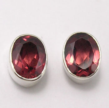 Cercei Argint 925 cu Garnet, 0.9 cm lungime