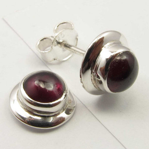 Cercei Argint 925 cu Garnet, 0.9 cm lungime